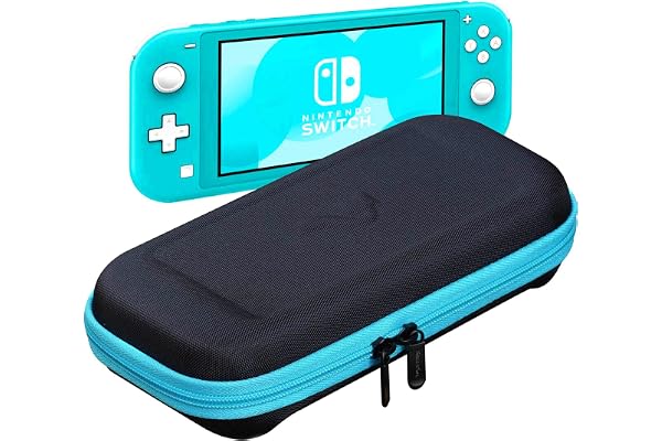 ButterFox Slim Carrying Case for Nintendo Switch Lite with 19 Game and 2 Micro SD Card Holders, Storage for Switch Lite Accessories (Blue Turquoise/Black)
