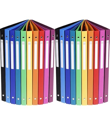 Exacompta 20-Pack Ring Binders - A4 Flexible PP Covers, 2 Rings 20mm Spine, Assorted Colors
