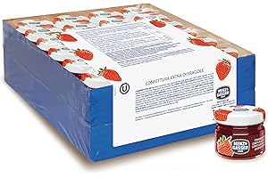Menz&Gasser Confettura Extra di Fragole Monodose Premium Quality, con Frutta di Alta Qualità, 48 Vasetti x 28 g