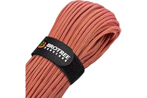 Brotree Paracord 4mm 9 Hebras Cuerda de 100% Nylon (15m, 30m, 50m) Tipo III Cuerda de Paracaídas para Supervivencia, Al Aire Libre, Bricolaje - 280kg Carga de Rotura (Naranja Sanguina, 15m)