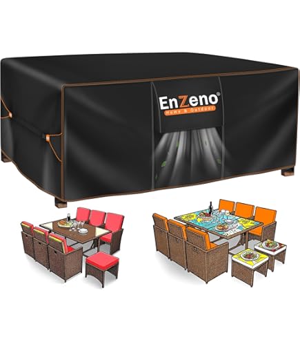 Housse De Protection Pour Salon De Jardin - 120x45x85 Cm, Imperméable, Anti-UV, Avec Sanglage