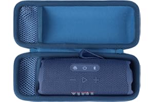 Lebakort Twarde etui kompatybilne z JBL Flip 7, 6, 5, 4, wodoodporny, przenośny głośnik (niebieska obudowa)