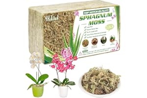 Halatool 1000g Premium Sphagnum Moos für Pflanzen & Orchideen - Organisches Torfmoos Langfaserig，Blumenerde für Zimmerpflanzen und Terrarien，Natürliche Feuchtigkeitsspeichernde Pflanzenerde