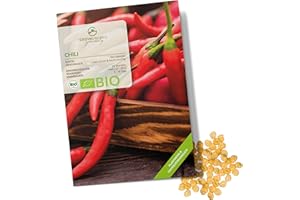 GROWGREENS Semi di peperoncino biologici (De Cayenne) - Semi di peperoncino da coltivare in giardino, sul balcone e sul orto rialzato