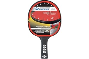 Donic-Schildkröt 713055 Protection Line S500 Table Tennis Bat with Protection Against Plunging 1.5 mm Sponge Elite ITTF Coating