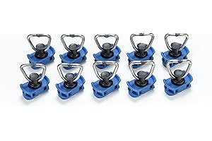 LOADCARE Lot de 10 ferrures Simples pour Rails d'arrimage - Charge de Rupture : 500 daN Version 3.0