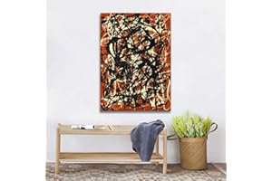 YIYAOFBH Leinwanddrucke Malerei Jackson Pollock《Free Form》Artwork Poster Picture Modern Wall Art Decor Home Living Room Decoration 60x80cm(24x31in) Rahmenlos