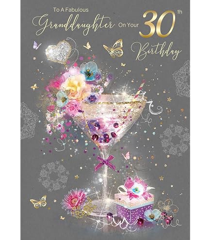 White Cotton Cards Geburtstagskarte Für Nichte – Handgefertigt, 16x16 Cm, Mit Glitzer & Strass