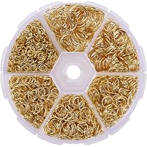 Kit 1390 Anneaux De Saut Ouverts Pour Bijoux - Argenté, Tailles 4/5/6/7/8/10mm Avec Boîte De Rangement