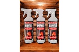 CleanPrince 3 x 0,5 Liter Kaminscheibenreiniger Kaminscheibenreiniger Ofen Glas Ruß Ofenglas Kaminglas Ofenreiniger Kaminreiniger Kaminreinigung Reiniger Reinigung Kaminscheibenreiniger