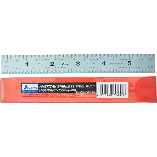 6" Stainless Steel Machinist Ruler – ODM, SAE & Metric Scales (Silver)