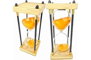 LODUNSYR Reloj De Arena 60 Minutos Timer Chico para Ornamento Restaurante Decoración Hogar Escritorio De Oficina Navidad Niña Reloj De Arena Temporizador 60 Min Hourglass Naranja