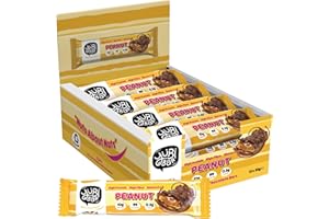 YUBI BAR Yubi Peanut - 12 Pack - Protein Bars - 99 Calories, High Protein, High Fibre, Low Sugar, Gluten Free and Dairy Free - Healthy Snacks/Nutrition Bar - Chocolate Bars - 420g