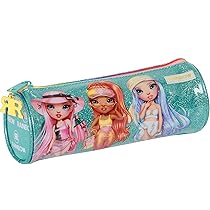 Trousse Scolaire Safta Rainbow High Shine - Double Compartment - Multicolore Pour Enfants 21x6x8cm