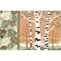 Vervaco Kreuzstich-Set 'Birkenwäldchen' – Komplettes DIY Set Für Teppich (75x50 Cm) Mit Garn & Anleitung