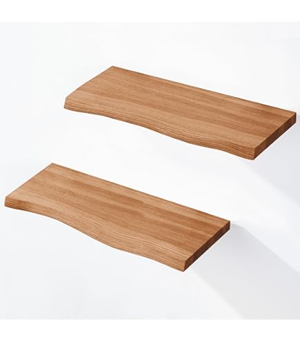 Mensola Galleggiante In Rovere Naturale - 140x22 Cm, Spessore 4.4 Cm | Design Rustico E Moderno