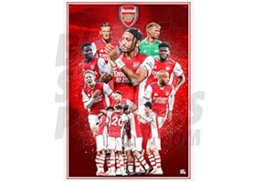 Be The Star Posters Póster de montaje del club de fútbol del Arsenal A2, póster de fútbol impreso/arte de pared – Producto oficial – disponible en tamaño A2 – A2