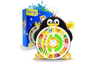 Boxiki kids Englisch Penguin Power ABC Lernspielzeug, Lernspiele Center stärkt Verständnis von wichtigen Vor-Kindergarten Fächern – ABC, Wörter, Buchstabieren, Formen, “Wo ist es?” & Lieder