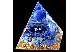 ‎XIANNVXI XIANNVXI Fisch Pyramide Kristalle Lapislazuli Stein Pyramiden Sternzeichen Esoterik Spirituell Astrologie Geschenke 12 Constellation - Fisch
