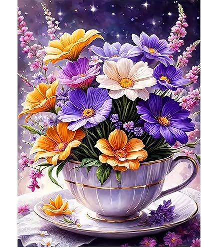 Diamond Painting Witte Bloemen kopen? | GRATIS verzending