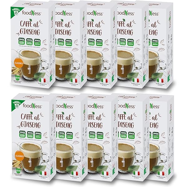 Nespresso Ginseng Scopri 10 Capsule FoodNess Caffè Al Ginseng Con Zenzero Compatibili Dolce Gusto Capsule Caffe Kimbo - Foto 5