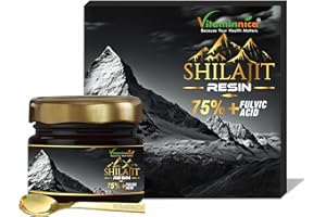VITAMINNICA BECAUSE YOUR HEALTH MATTERS Vitaminnica Shilajit Resin- Original Himalayan Shilajit 20g - Gold Grade 100% Pure, Rich in Fulvic Acid and 85+ Trace Minerals for Immune System | Performance Booster for Energy and Endurance | Vegan