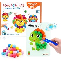 Dot Art Dinosaurier Sticker Bastelset Für Kinder | 8 Verschiedene Mosaik-Motive | Kreativ-Set Ab 3 Jahren