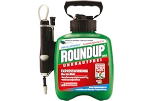 Roundup Unkrautfrei Express Fertigmischung, 2,5 L im Drucksprüher zur Bekämpfung von Unkräutern und Gräsern im Garten