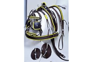 Aces Equine Arnés de nailon para caballo de tela, color marrón