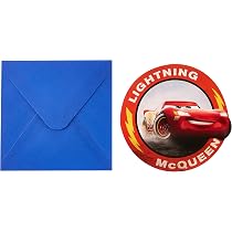 Lot de 6 cartes d'invitations pour enfants anniversaire Sonic + 6 Lot de 6 cartes d'invitations pour enfants anniversaire Sonic + 6