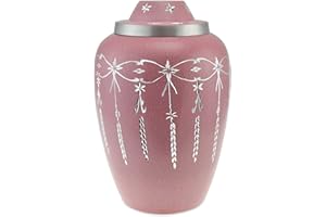 Cherished Urns Casscade Pink Engraved Cascade Adult Cremation Urn for Ashes