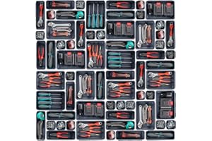 GIKLUX 45 Pezzi Cassetta Attrezzi Organizer Cassetti, per Viti Minuteria, Attrezzi Banco Da Lavoro, Scatole Vassoio Portaoggetti Organizzatore Cassetti Plastica, per Carrello Porta Attrezzi, Garage - Grigio