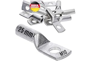 Kalitec DR25-10 - Capicorda pressata a norma DIN 46235, 25 mm², M10, 10 pezzi