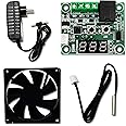 Electronic Spices Combo Of W1209 12V DC Digital Temperature Controller Board +12v 2Amp Adapter + 3inch fan For Diy Incubator