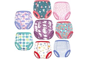 FLYISH DIRECT Potty Training Pants Girls Training Pants Toilet Training Pants Toddler Training Pants Reusable Training Pants, 4 years, 8 packs