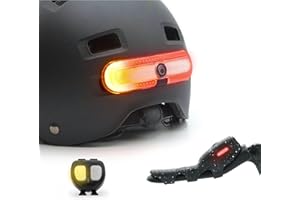 Overade Innovation Française - Éclairage Turn Pour Casque Vélo Et Trottinette, Rouge Avec Clignotants Droit-Gauche, Télécommande Oximote Incluse, Fonction Feu Stop En Option.