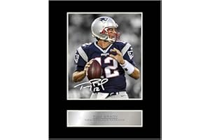 ICONIC PICS Photo dédicacée encadrée de Tom Brady NFL New England Patriots #1