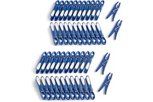 culiclean Pinza Flor (48 Piezas, Classic Blue-Blanco)