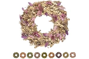 PHILARO Dried Flower Wreath All Seasons Diameter 30 cm Purple – No Plastic I Dried Flowers Premium Quality from Europe – Door Wreath – Table Wreath – Wall Wreath – Dried Flower Wreath