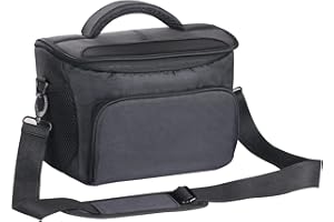 ATHEM SLR Camera Bag, Large Capacity Waterproof Shockproof Single Camera Shoulder Bag, Camera Case Bag, Camera Bags for DSLR and Lenses, with Waterproof Cover (Black2-M)