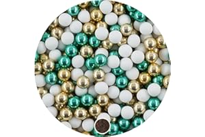 EinsSein 1kg dragees mariage boules de chocolat Mix 1 cm petit blanc-or-vert | Dragées baptême fille garcon communion aux amandes | feter et recevoir fêter de fete couleur pas cher aux bombe tag voir