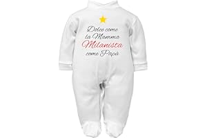 CORREDINO NEONATO Body neonato divertenti papà Milanista