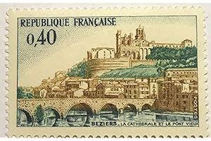 TIMBRE FRANCE France 1968. Timbre de Collection Neuf Authentique No 1567. Monuments : Beziers