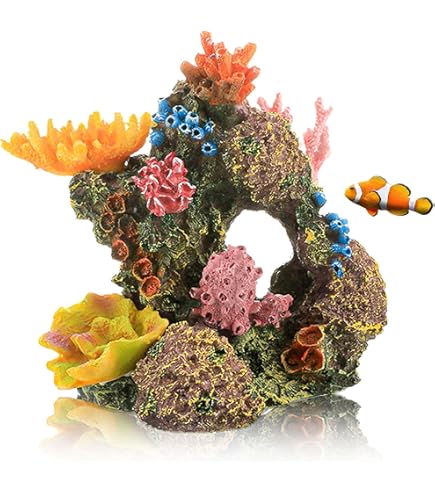 Kunstmatig koraal, simulatie landschapsdecoratie voor aquarium aquarium | Meerdere kleuren aquarium accessoires aquariumdecoratie voor zoetwater mariene aquaria terraria Xuanshengjia
