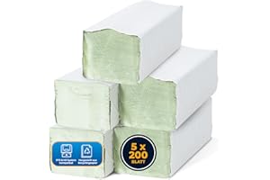 HYGIENEGURU Hygiene Guru® Papierhandtücher – 1.000 Blatt [V-Falz, Zickzack-Faltung, 2-lagig, 25×23 cm] – Recyclingmix für Tork H3 Spender – lebensmittelecht & ideal für Praxis, Büro, Küche & mehr