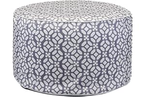 Gardenwize Inflatable Outdoor Ottoman Chair - Garden Cushion, No Pump Needed (Geo)