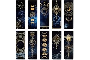 Sinmoe 30 Pieces Space Moon Magnetic Bookmarks Galaxy Starry Sky Clip in Book Mark Page for Kids Teens Students Teachers Reading School Library Office Accessories, 10 Styles