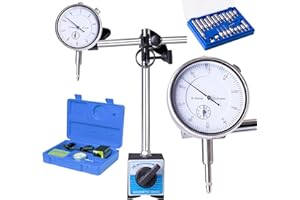 TC TECHNIC Indicateur métrique de test d'indicateur à cadran Dti + support avec horloge de