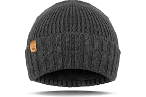 MIGLIORE WEAR Męska Czapka Zimowa na Zimę, Thinsulate Ocieplenie i Wiatroszczelna Wełniana Beanie, Unisex Ciepła Strickmütze dla Kobiet i Mężczyzn