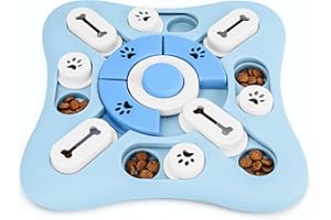Belle Vous Dog Puzzle Slow Feeder Toy - Non-Slip Puppy Treat Dispenser Bowl for Large or Small Dogs - Interactive Dog Feeding Toy - IQ Training, Improve Brain Stimulation/Enrichment and Entertainment